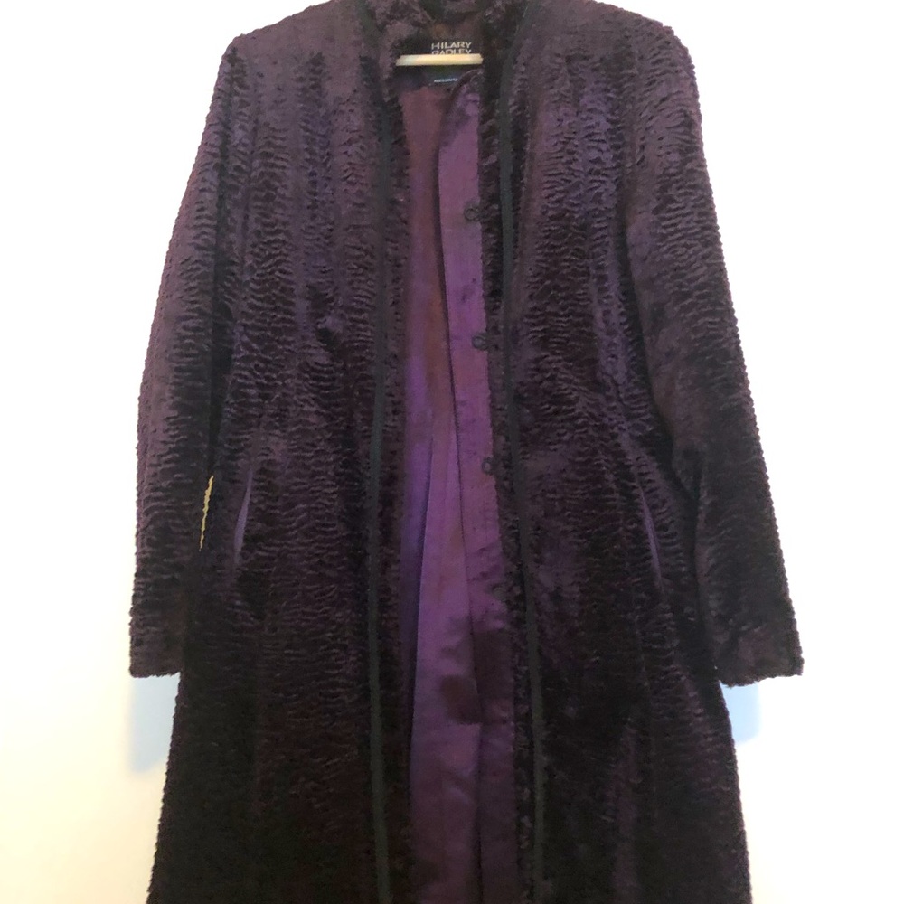 Hilary Radley Deep Purple Coat, Size 6